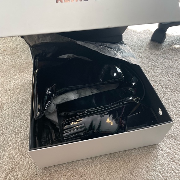 Alias Mae Leather Black Patent Ahara Booties - Picture 3 of 5